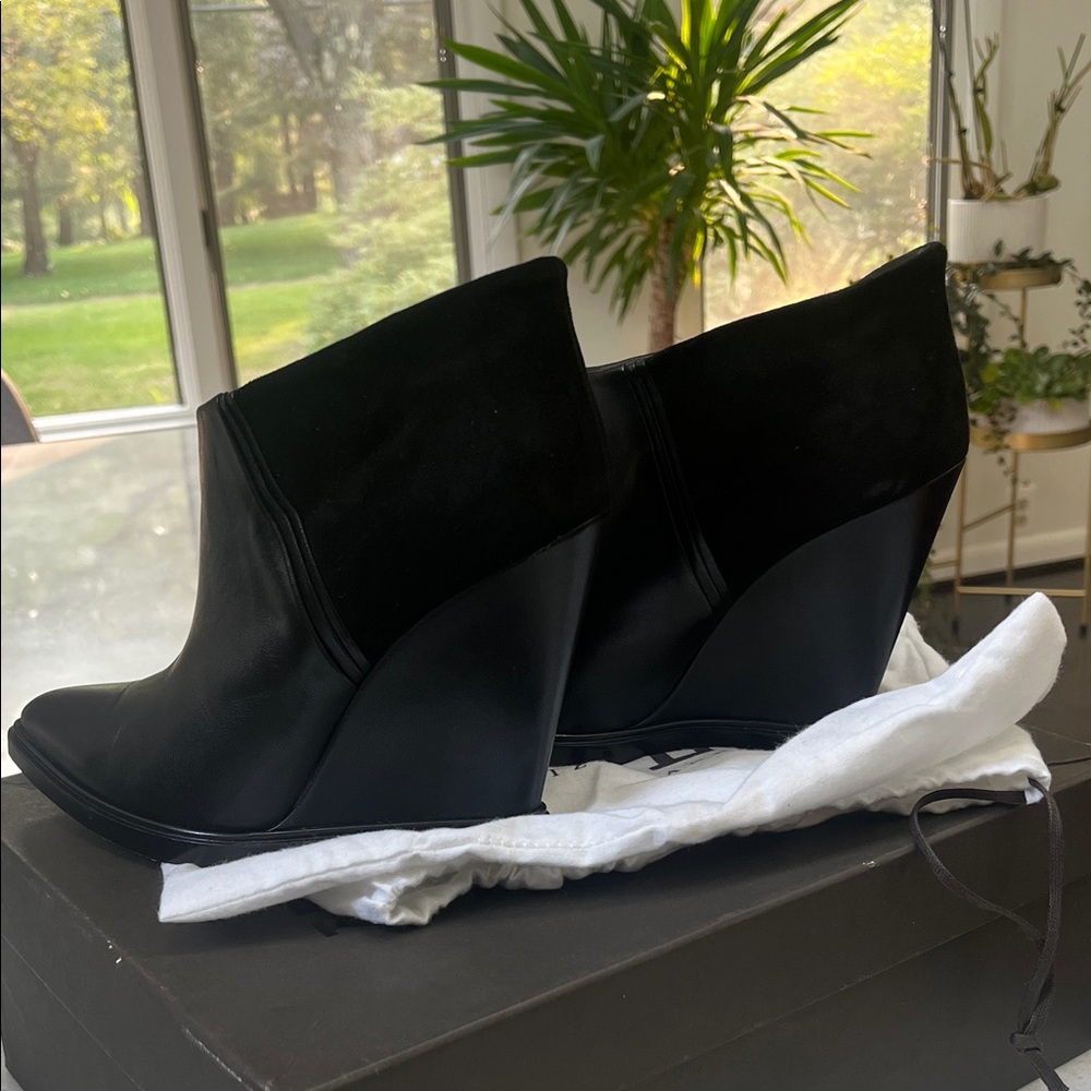 Bally Elegant Black Wedge Boots